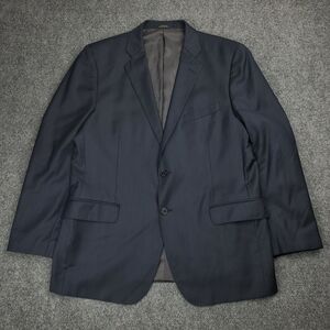 Ermenegildo Zegna Blazer 44R Wool Silk Sport Coat Suit Jacket Navy Blue Slim Fit